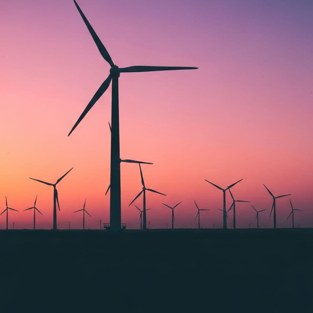Wind turbines background